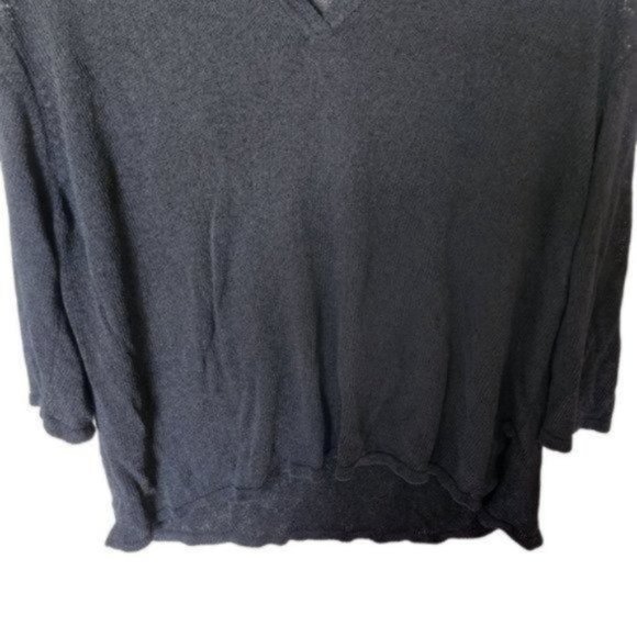 Margaret O'Leary Pullover Sweater Black Collar Viscose Knit Tunic size 2 - Picture 7 of 10
